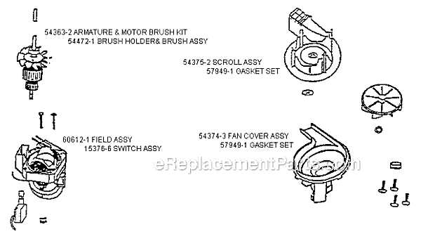 Page C Diagram and Parts List for 7601B  Eureka Upright Vacuum
