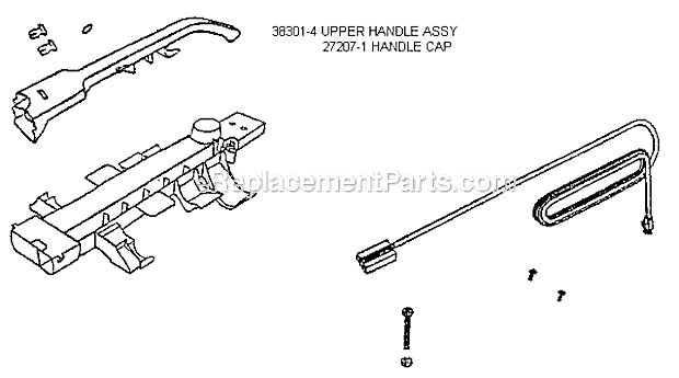 Page D Diagram and Parts List for 7601B  Eureka Upright Vacuum