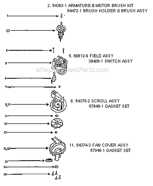 Page C Diagram and Parts List for 7602A  Eureka Upright Vacuum