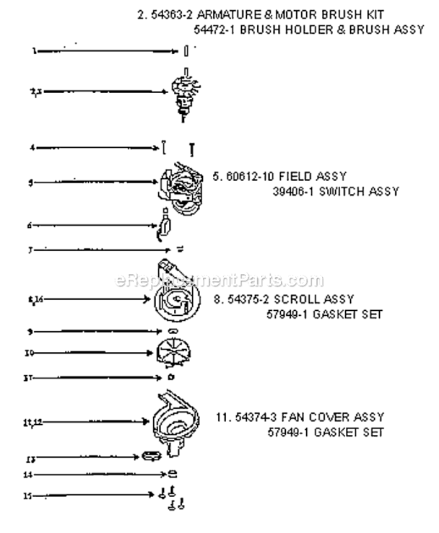 Page C Diagram and Parts List for 7605AT  Eureka Upright Vacuum