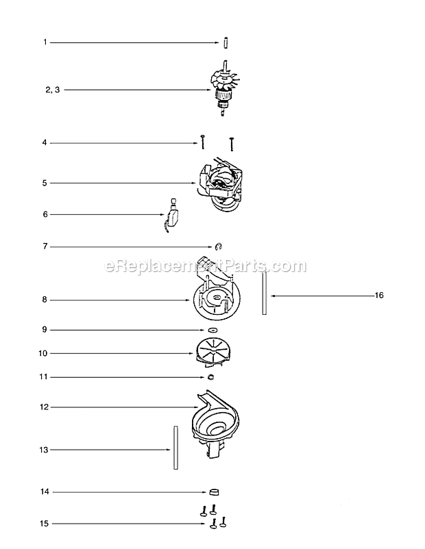 Page C Diagram and Parts List for 7606AA  Eureka Upright Vacuum