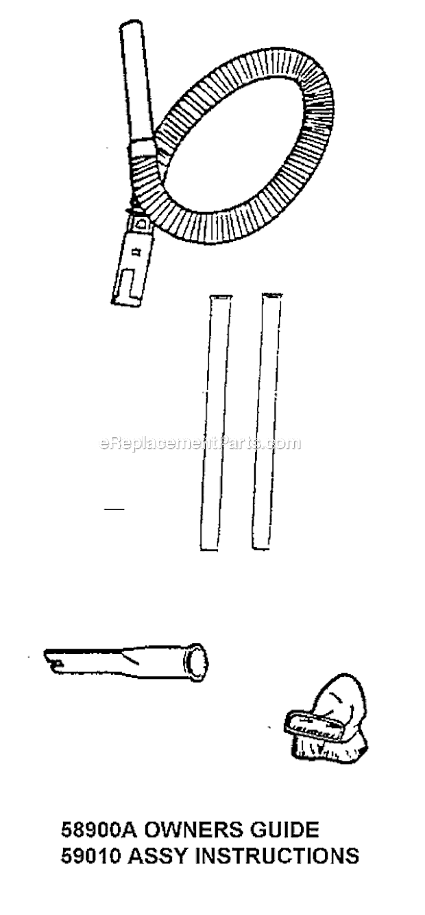 Page A Diagram and Parts List for 7608BT  Eureka Upright Vacuum