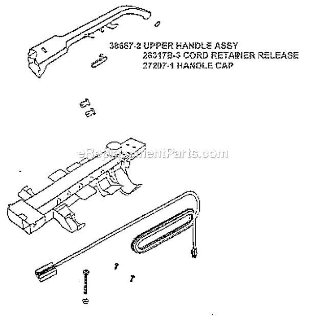 Page D Diagram and Parts List for 7608BT  Eureka Upright Vacuum