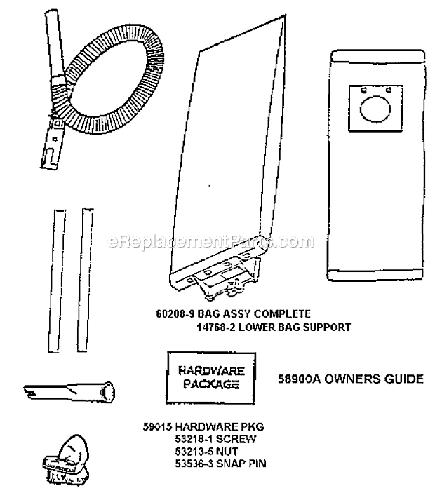 Page A Diagram and Parts List for 7608DT  Eureka Upright Vacuum