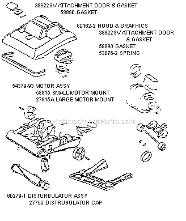 Page B Diagram and Parts List for 7608FT  Eureka Upright Vacuum