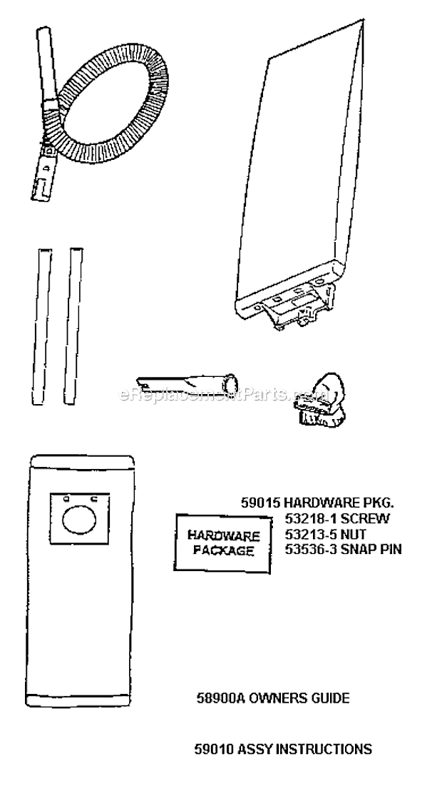 Page A Diagram and Parts List for 7609AT  Eureka Upright Vacuum