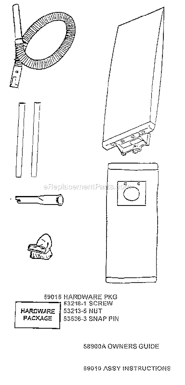 Page A Diagram and Parts List for 7611AT  Eureka Upright Vacuum