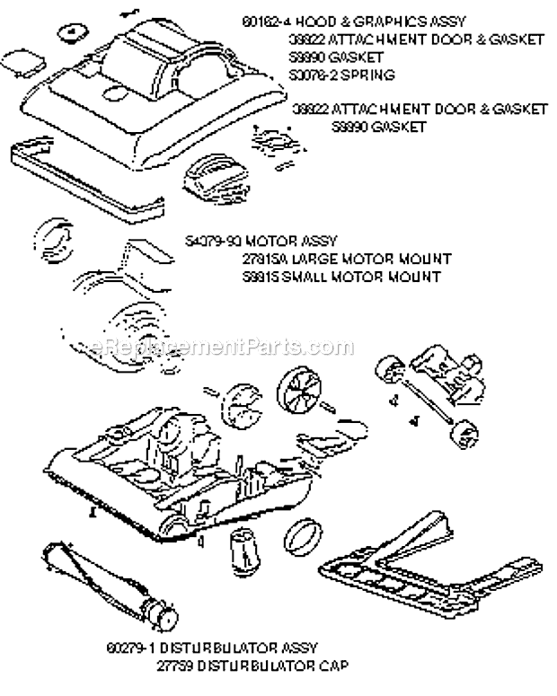 Page B Diagram and Parts List for 7612AT  Eureka Upright Vacuum