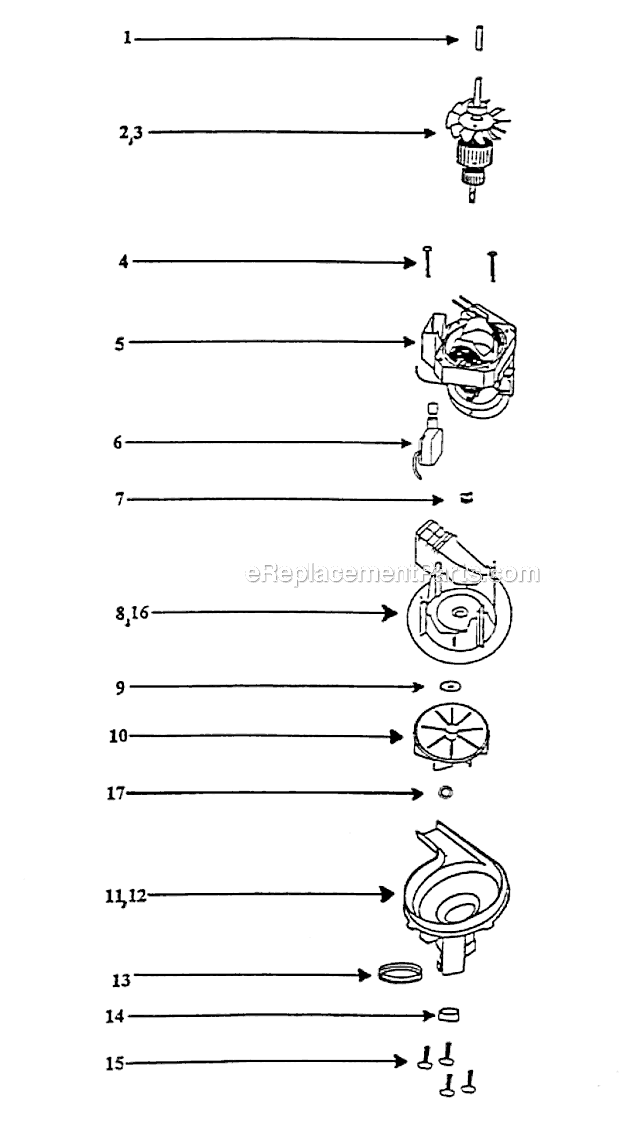 Page C Diagram and Parts List for 7618ATX  Eureka Upright Vacuum