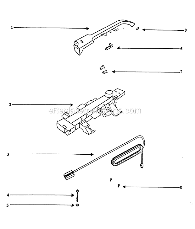 Page D Diagram and Parts List for 7618ATX  Eureka Upright Vacuum