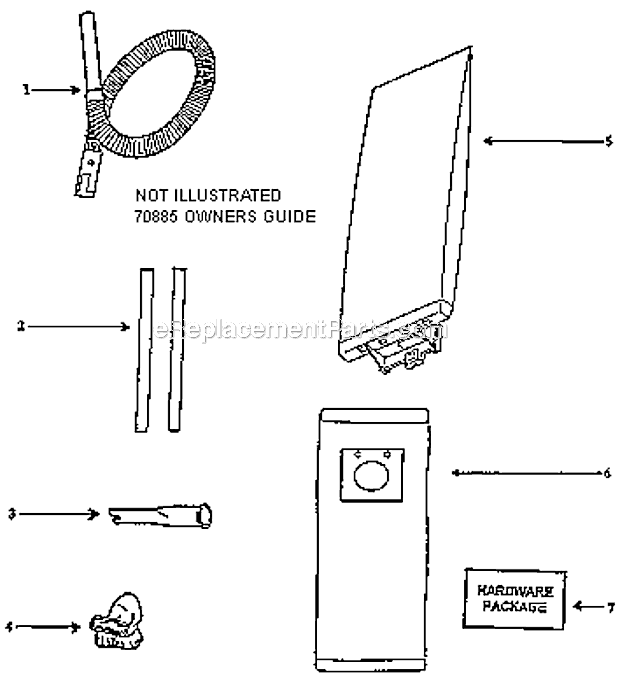 Page A Diagram and Parts List for 7618AT  Eureka Upright Vacuum