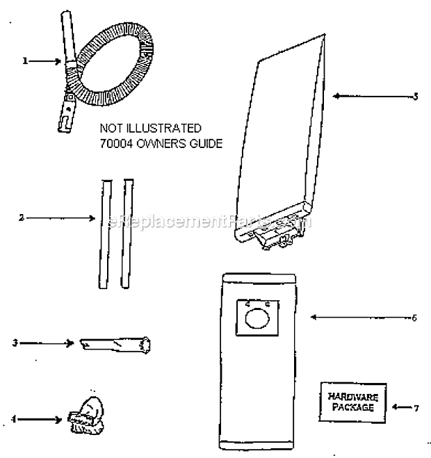 Page A Diagram and Parts List for 7619AT  Eureka Upright Vacuum