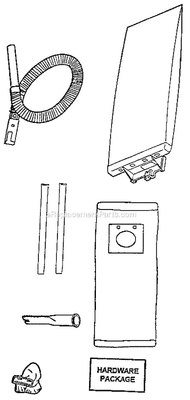 Page A Diagram and Parts List for 7625AT  Eureka Upright Vacuum
