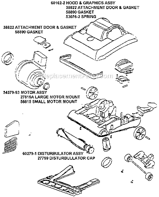 Page B Diagram and Parts List for 7626ATH  Eureka Upright Vacuum