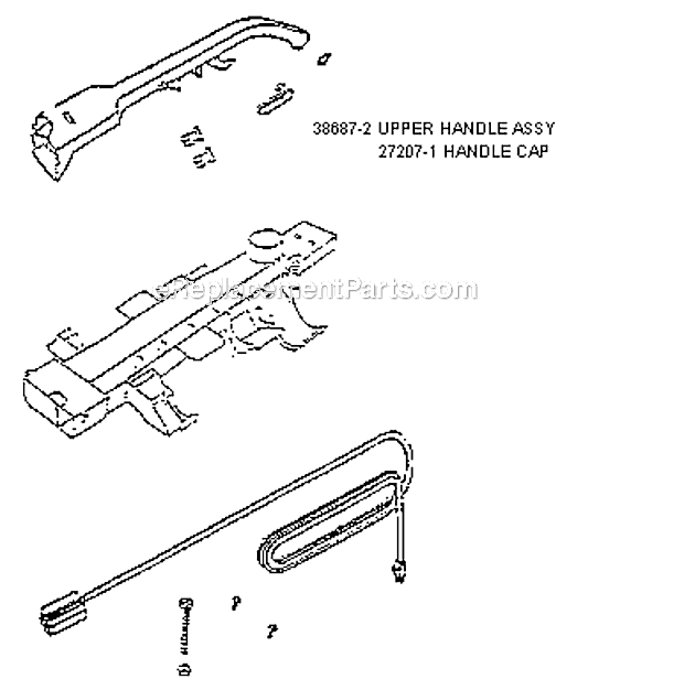 Page D Diagram and Parts List for 7626BTH  Eureka Upright Vacuum