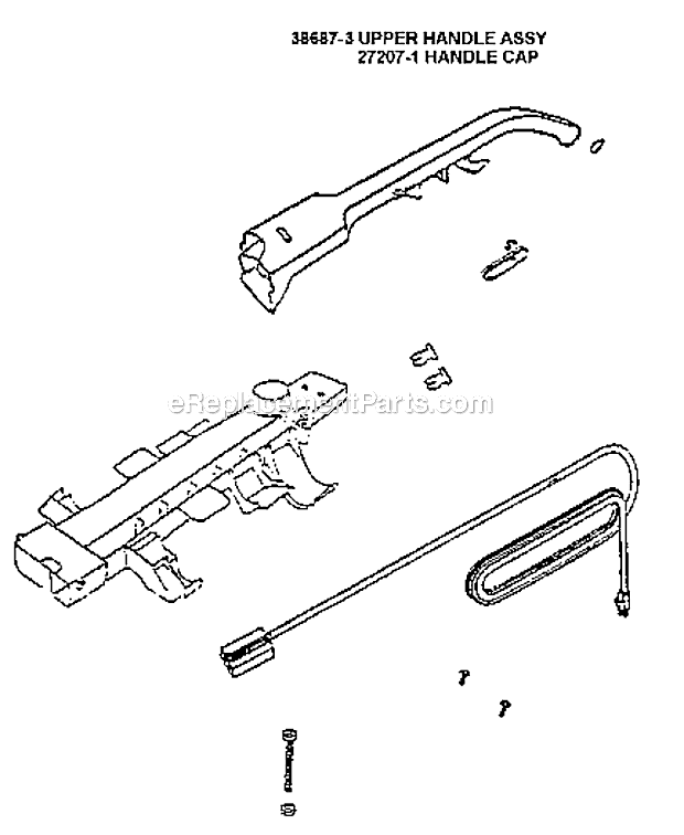 Page D Diagram and Parts List for 7627AT  Eureka Upright Vacuum