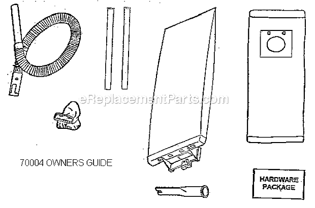 Page A Diagram and Parts List for 7629ATH  Eureka Upright Vacuum
