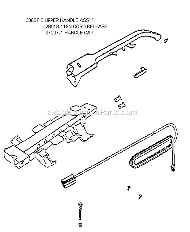 Page C Diagram and Parts List for 7629ATH  Eureka Upright Vacuum
