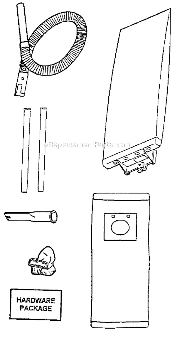 Page A Diagram and Parts List for 7640AT  Eureka Upright Vacuum