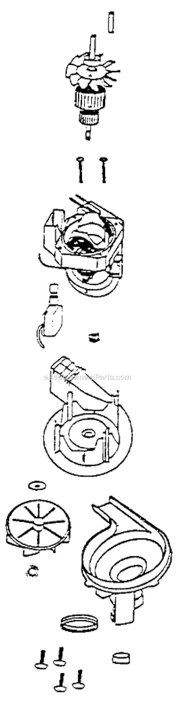Page C Diagram and Parts List for 7640AT  Eureka Upright Vacuum