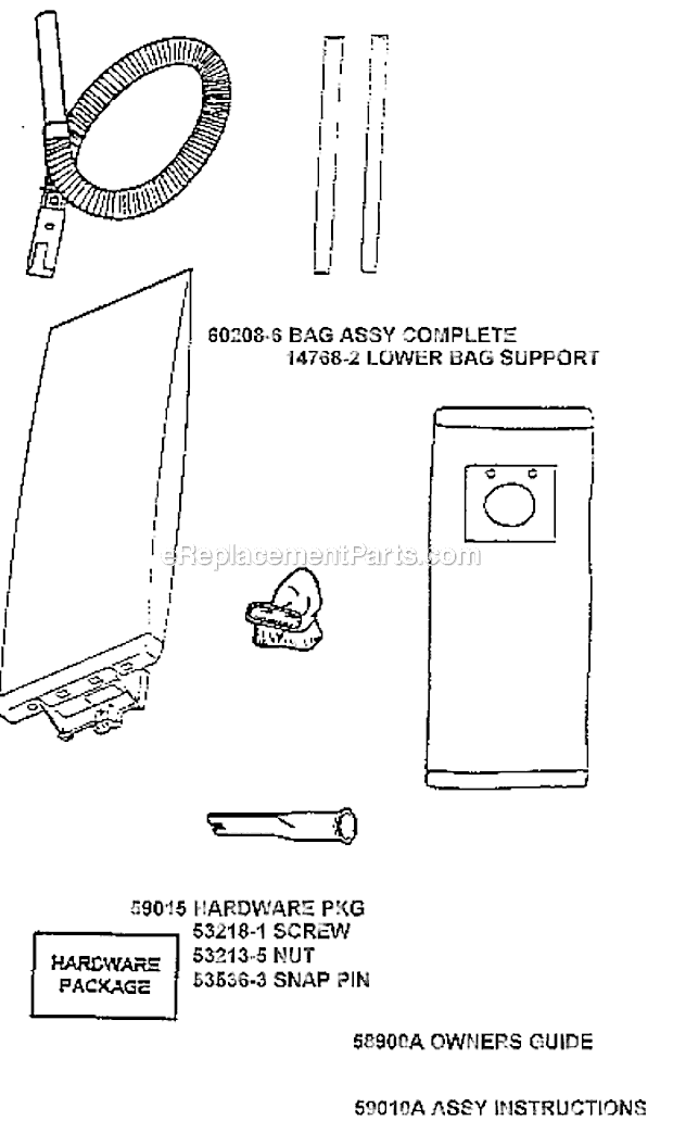 Page A Diagram and Parts List for 7640BTH  Eureka Upright Vacuum