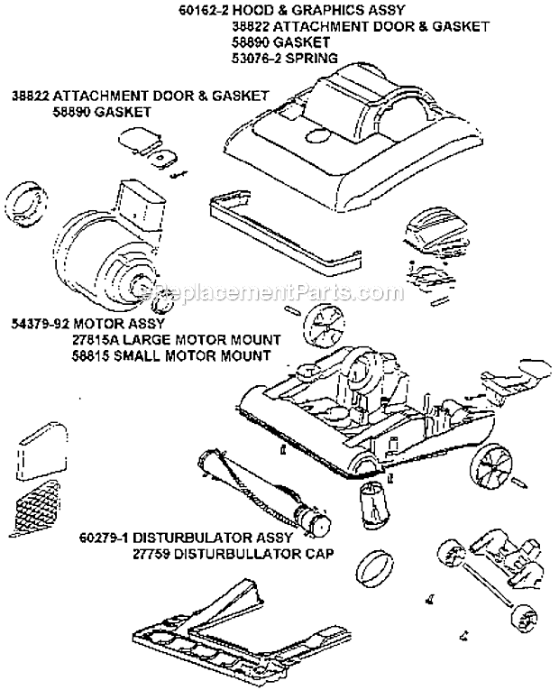 Page B Diagram and Parts List for 7640BTV  Eureka Upright Vacuum