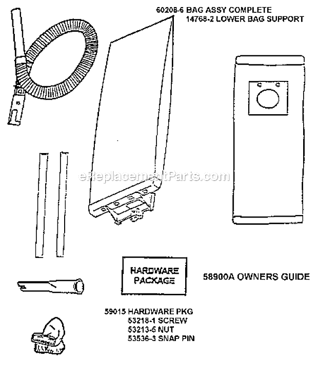 Page A Diagram and Parts List for 7640BTW  Eureka Upright Vacuum