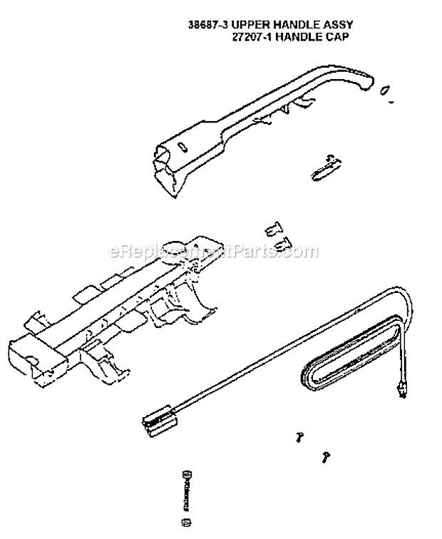 Page D Diagram and Parts List for 7640BTW  Eureka Upright Vacuum