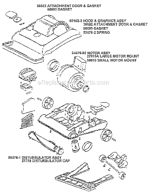 Page B Diagram and Parts List for 7640BT  Eureka Upright Vacuum