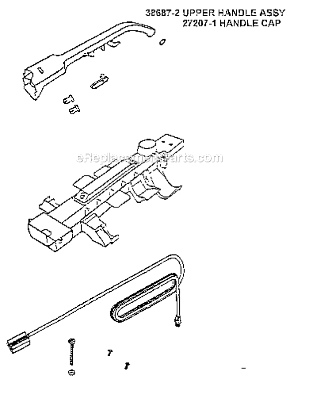 Page D Diagram and Parts List for 7640BT  Eureka Upright Vacuum
