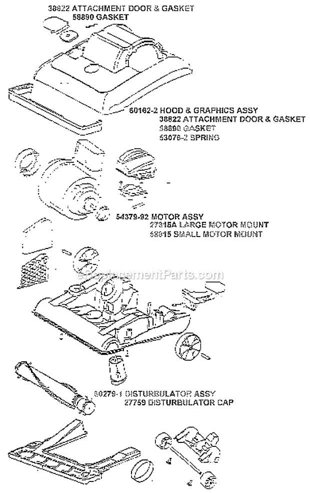 Page B Diagram and Parts List for 7641ATS  Eureka Upright Vacuum