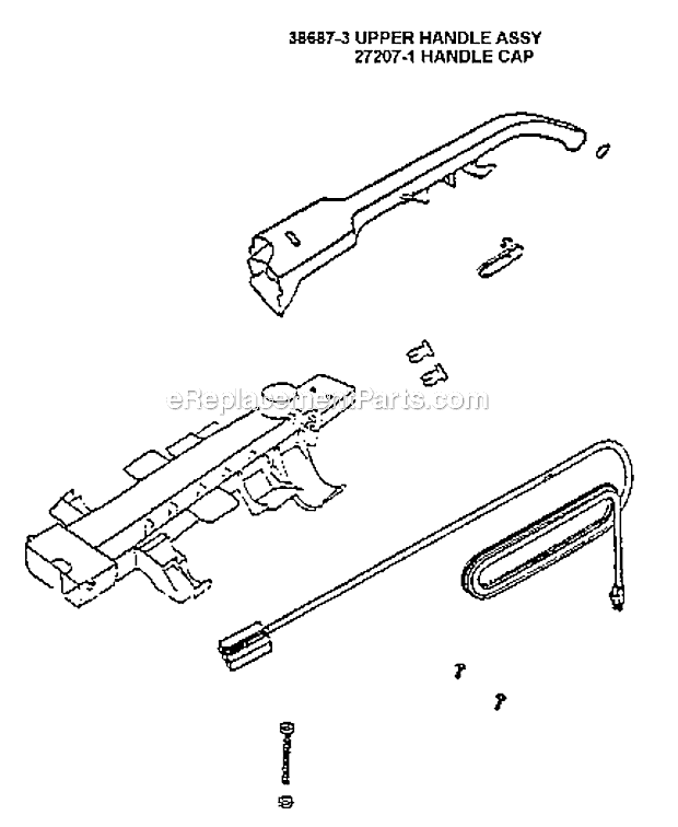 Page D Diagram and Parts List for 7642AT  Eureka Upright Vacuum