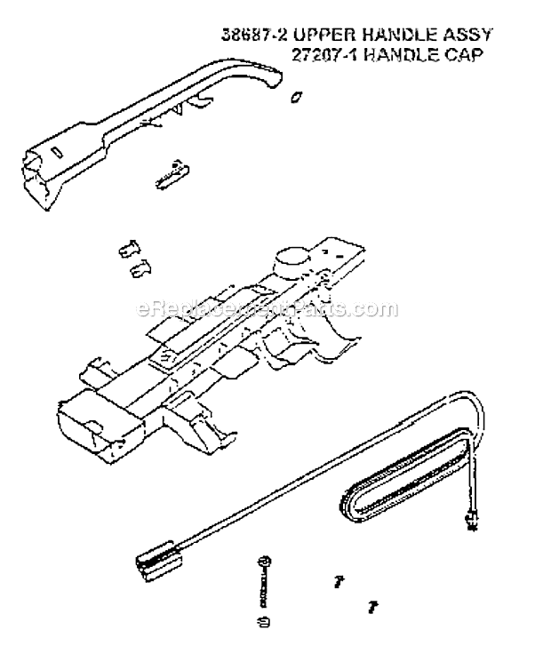 Page D Diagram and Parts List for 7650AT  Eureka Upright Vacuum