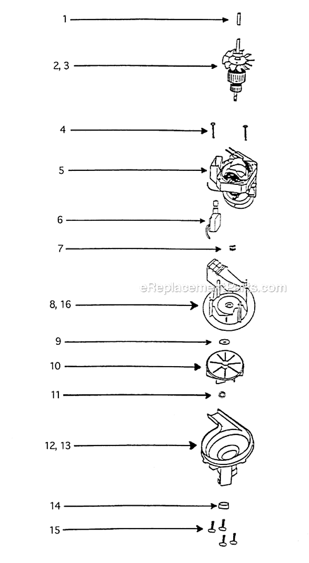 Page C Diagram and Parts List for 7673AT  Eureka Upright Vacuum