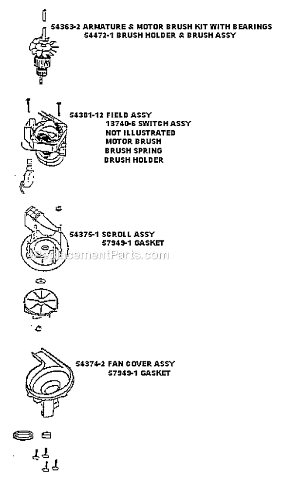 Page C Diagram and Parts List for 7677AT  Eureka Upright Vacuum