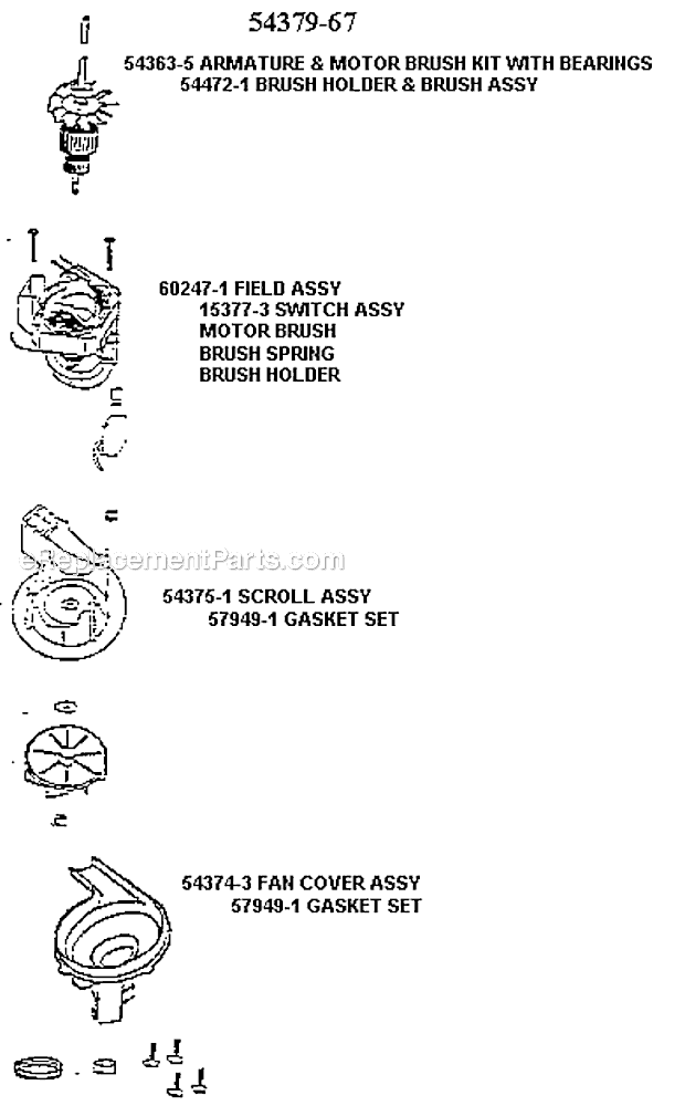 Page C Diagram and Parts List for 7677BTX  Eureka Upright Vacuum