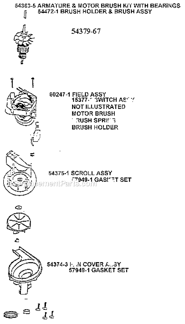 Page C Diagram and Parts List for 7677BT  Eureka Upright Vacuum