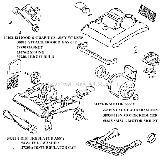 Page A Diagram and Parts List for 7678ATS  Eureka Upright Vacuum