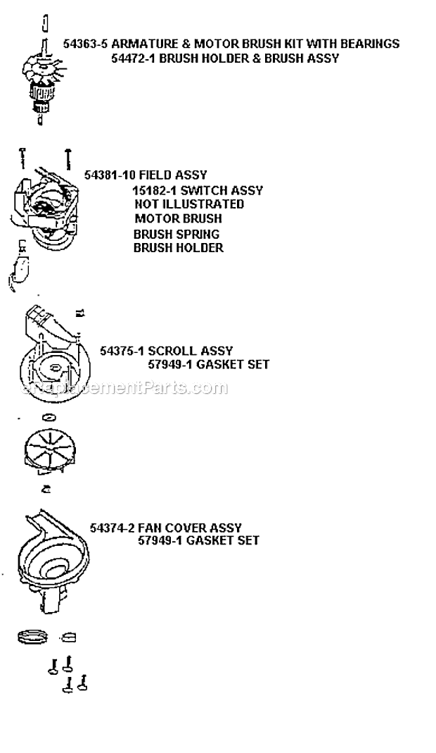 Page C Diagram and Parts List for 7682ATH  Eureka Upright Vacuum