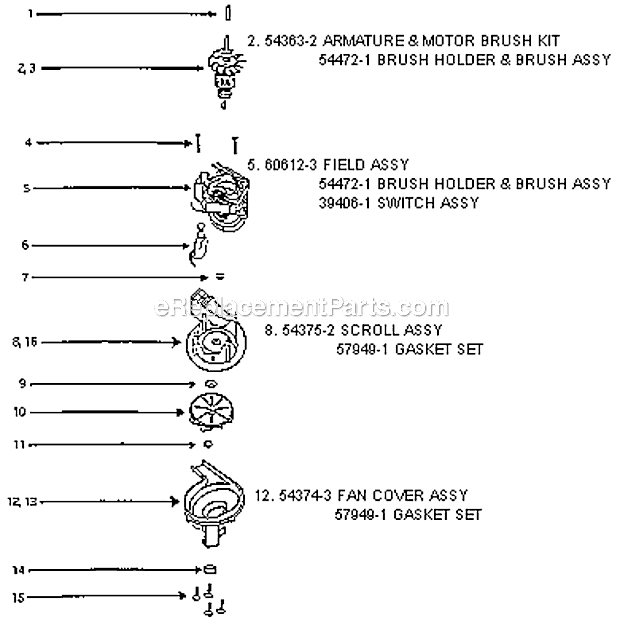 Page C Diagram and Parts List for 7685ATV  Eureka Upright Vacuum