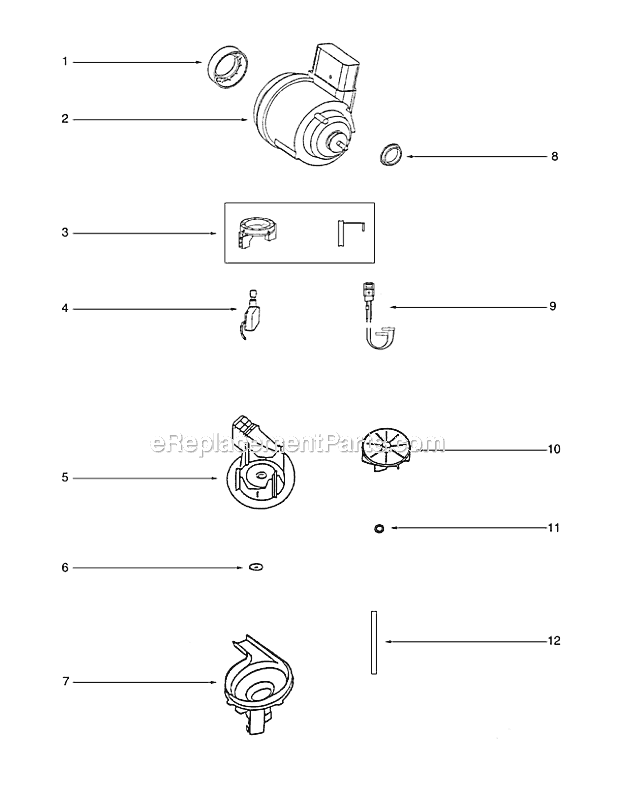 Page C Diagram and Parts List for 7686BH  Eureka Upright Vacuum