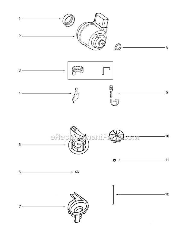 Page C Diagram and Parts List for 7687A  Eureka Upright Vacuum