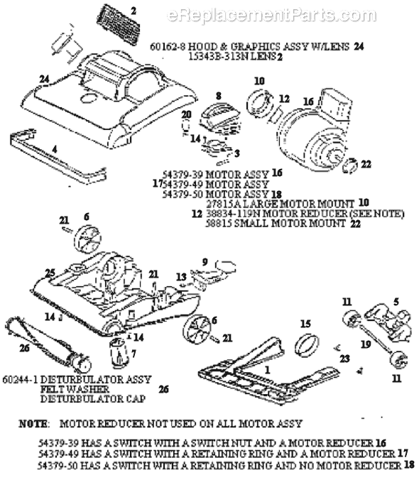 Page A Diagram and Parts List for 7820AT  Eureka Upright Vacuum