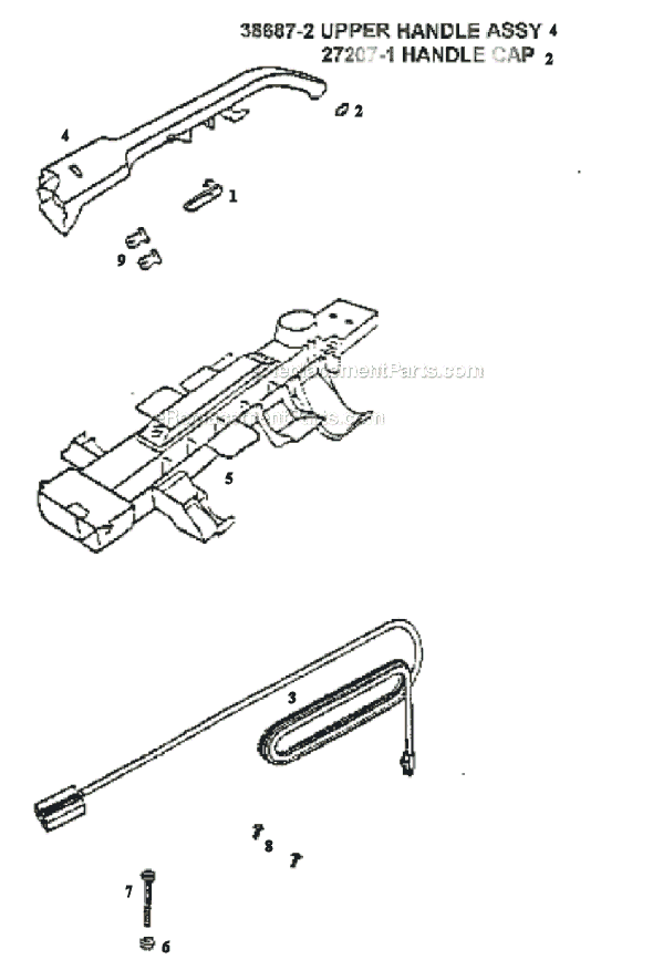 Page C Diagram and Parts List for 7820AT  Eureka Upright Vacuum