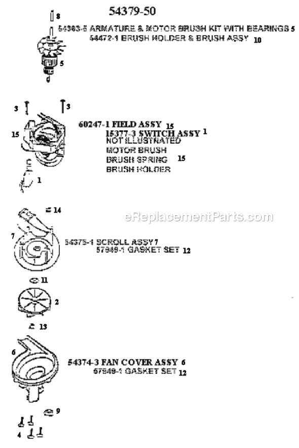 Page E Diagram and Parts List for 7820AT  Eureka Upright Vacuum