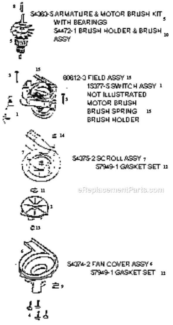 Page B Diagram and Parts List for 7821AT  Eureka Upright Vacuum