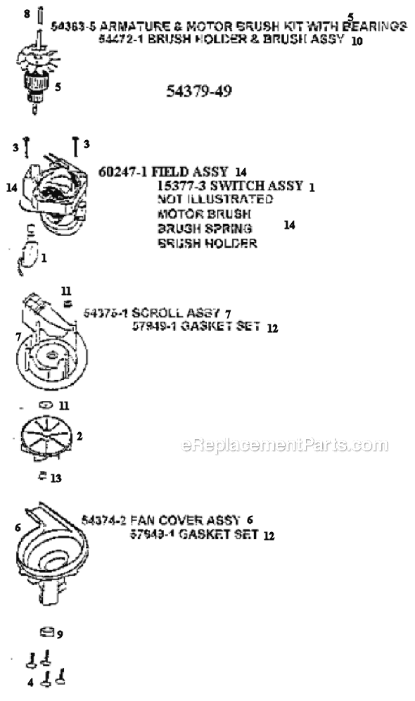 Page B Diagram and Parts List for 7880AT  Eureka Upright Vacuum