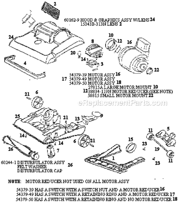 Page A Diagram and Parts List for 7890ATV  Eureka Upright Vacuum
