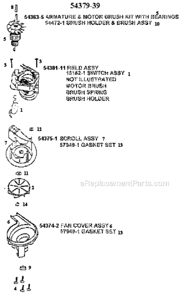 Page B Diagram and Parts List for 7890ATV  Eureka Upright Vacuum