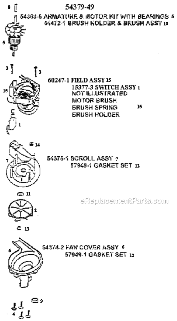 Page D Diagram and Parts List for 7890ATV  Eureka Upright Vacuum